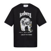 T-shirt met print Iceberg , Black , Heren