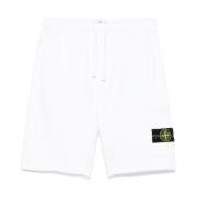 Witte Casual Shorts Stone Island , White , Heren