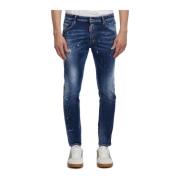 Denim Skater Broek Dsquared2 , Blue , Heren