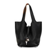 Pre-owned Leather totes Hermès Vintage , Black , Dames