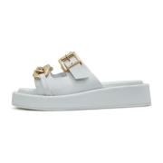 Leren Ketting Sandalen - Wit Cesare Gaspari , White , Dames