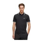 Zwarte poloshirt met korte mouwen Hugo Boss , Black , Heren