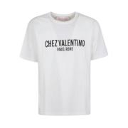 Katoenen Jersey T-shirt in Ivoor Valentino Garavani , White , Heren