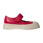 Chunky Sole Leren Schoenen Marni , Red , Dames