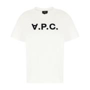 Casual Katoenen T-Shirt voor Mannen A.p.c. , White , Dames