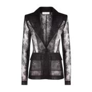 Zwarte Kant Blazer Nina Ricci , Black , Dames