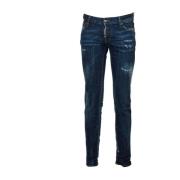 Blauwe Jeans Ss22 Dameskleding Dsquared2 , Blue , Dames