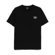 Zwarte T-shirts en Polos A.p.c. , Black , Heren