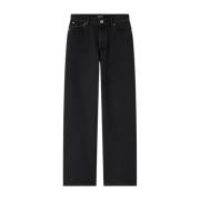 70's Stijl Zwarte Wijde Pijp Jeans A.p.c. , Black , Dames