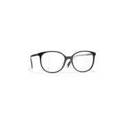 Klassiek Zwart Optisch Frame Chanel , Black , Dames