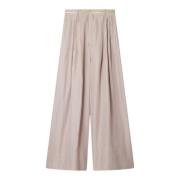 Wijde Gestreepte Broek Nude Mes Demoiselles , Beige , Dames