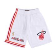 Miami Heat Basketball Shorts NBA Swingman Mitchell & Ness , White , He...