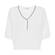 Witte Sweaters voor een stijlvolle look Brunello Cucinelli , White , D...