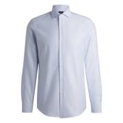 Gestreept Slim Fit Katoenen Overhemd Hugo Boss , Blue , Heren