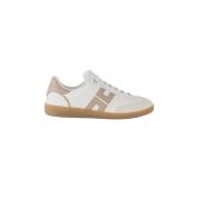 Ivoor/Greige Leren Sneaker Elisabetta Franchi , White , Dames