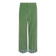 Fluwelen Broek LR1 Laurel Gewassen Valentino Garavani , Green , Heren