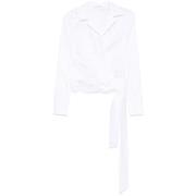 Witte Wrap Design Shirt met Geknoopte Manchetten Ermanno Scervino , Wh...