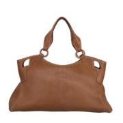 Pre-owned Leather handbags Cartier Vintage , Brown , Dames