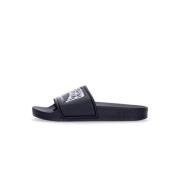 Slippers met Gedrukt Logo HUF , Black , Heren