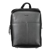 Zwarte Heren Rugzak Contrast Details Rits Calvin Klein , Black , Heren