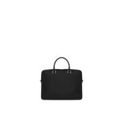 Gestructureerde leren documenthouder Saint Laurent , Black , Heren