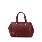 Pre-owned Leather handbags Bvlgari Vintage , Red , Dames