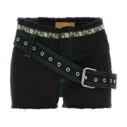 Zwarte Denim Robin Shorts Cormio , Black , Dames