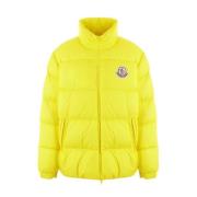 Gele Gewatteerde Nylonjas Moncler , Yellow , Heren