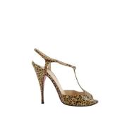 Pre-owned Leather heels Christian Louboutin Pre-owned , Beige , Dames