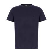 Casual Katoenen T-Shirt voor Mannen Dondup , Blue , Heren