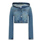 Denim jack met capuchon Alaïa , Blue , Dames