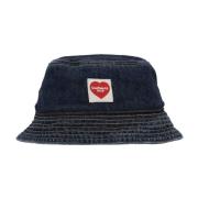 Blauw Stone Washed Denim Bucket Hat Carhartt Wip , Blue , Heren