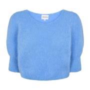 Hemelsblauwe Alpaca Pullover American Dreams , Blue , Dames