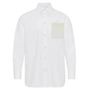 Wit Patch Pocket Shirt Contrast JW Anderson , White , Heren