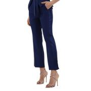 Navy Blue Crepe Smoking Broek Elisabetta Franchi , Blue , Dames