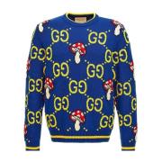 Stijlvolle Gebreide Top Gucci , Blue , Heren