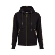 Tiger Logo Hoodie met Rits Roberto Cavalli , Black , Dames