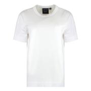 Katoenen crew-neck T-shirt met logopatch Canada Goose , White , Dames