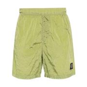 Iridescent Nylon Metal Zwembroek Stone Island , Green , Heren