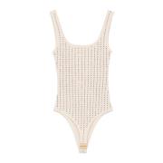 Ecru Fade Bodycon Jurk The Attico , Beige , Dames