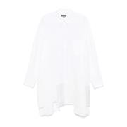 Witte Katoenen Patchwork Overhemd Long-Fit Comme des Garçons , White ,...