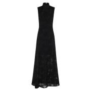 Mesh Bloemen Jurk Rotate Birger Christensen , Black , Dames