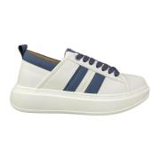 Eco Wembley Leren Sneaker Wit Blauw Alexander Smith , White , Heren