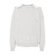 Melange Effect Hoodie met Slogan Print Golden Goose , Gray , Heren