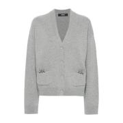 Grijze Cashmere Cardigan Sweater Versace , Gray , Dames