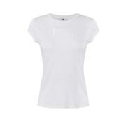 Jersey T-shirt met vleugelschouders Elisabetta Franchi , White , Dames