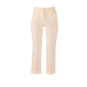 Katoenen kick-flare twill broek Pennyblack , White , Dames