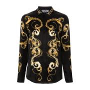 Barok Design Zwart en Goud Shirt Versace Jeans Couture , Multicolor , ...