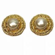 Pre-owned Pearl earrings Chanel Vintage , White , Dames