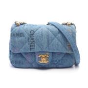 Pre-owned Denim shoulder-bags Chanel Vintage , Blue , Dames